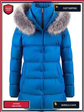 Women's Winter Snow Jacket Long Faux Fur Puffer Coat